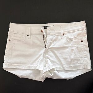 Abercrombie & Fitch Bright White Jean Shorts